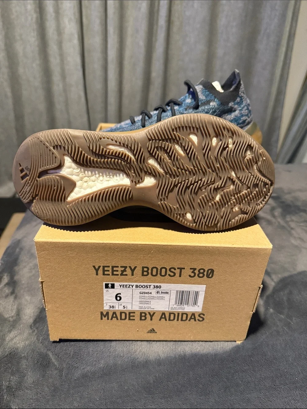 adidas Yeezy Boost 380 Blue and Gum Low-Top Sneakers